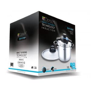 طنجرة ضغط دورش 10 لتر بغطاء زجاجي – ستانلس ستيل للطبخ السريع