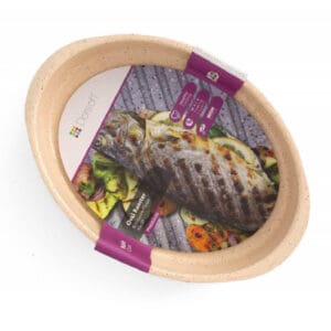Dorsch oval roaster pan with non-stick marble ceramic interior and packaging