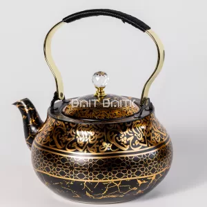 Black and gold Arabic calligraphy tea pot 2.0L SK-3396